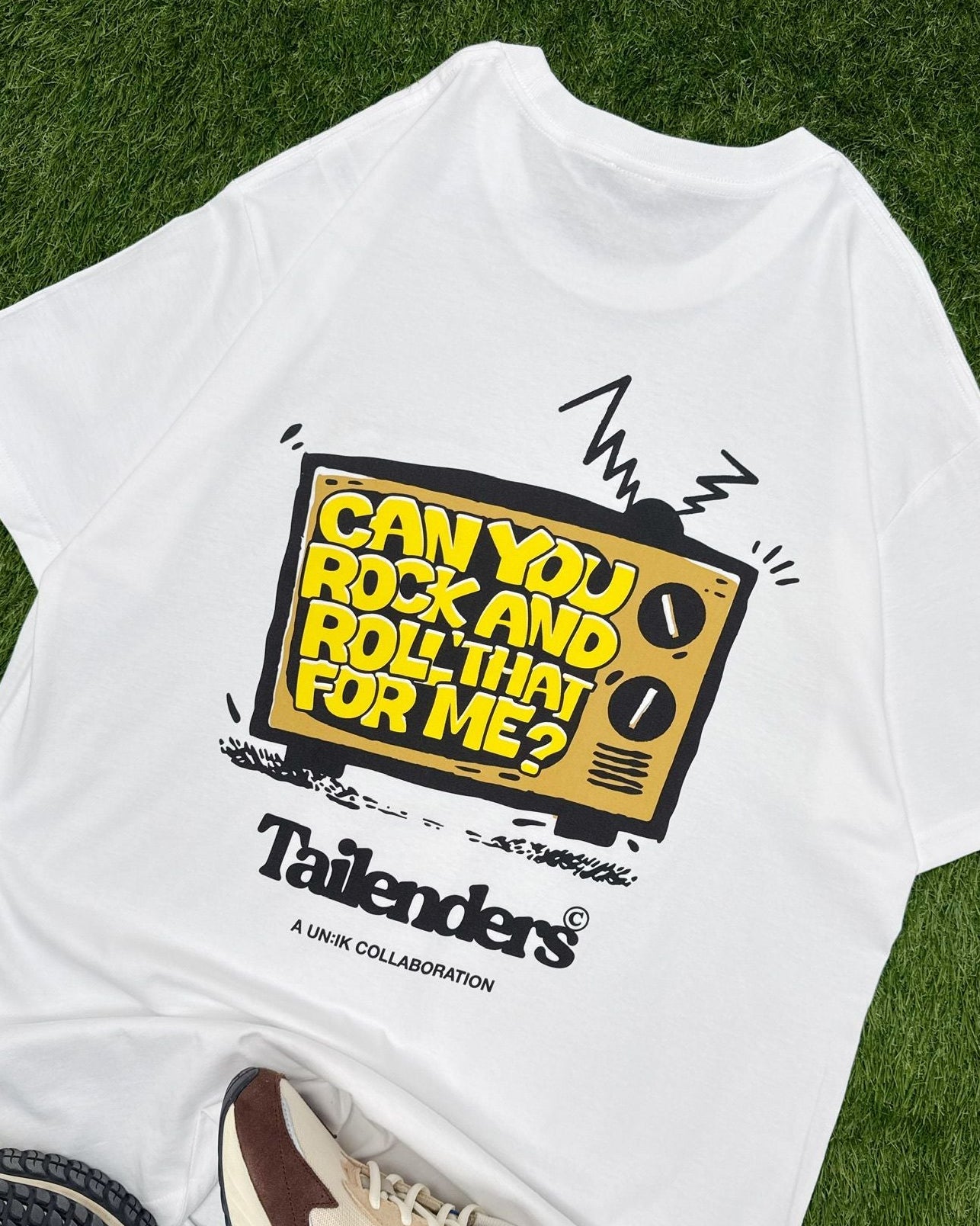 Tailenders 'Rock and Roll' Tee White – UN:IK Clothing