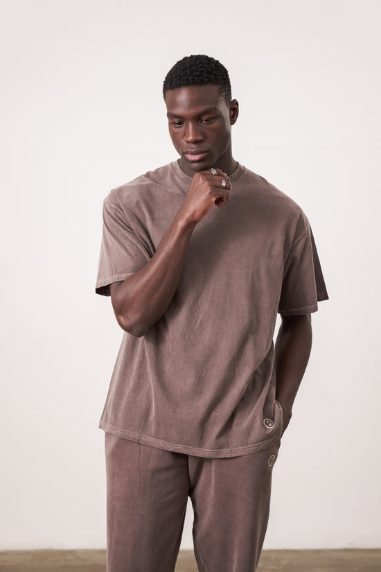 Essentials Vintage Washed Tee - Cocoa