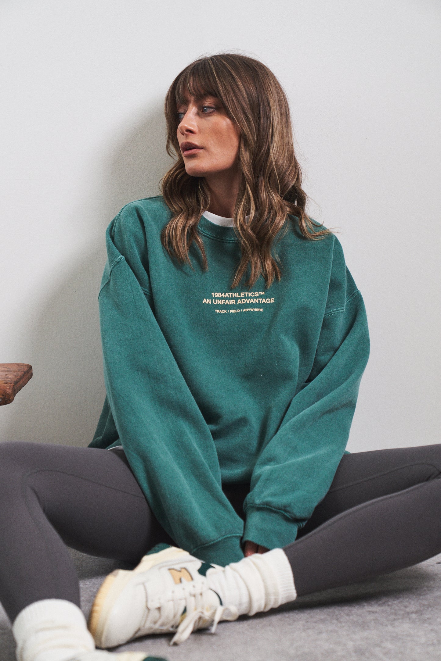 Vice 84 'Athletics' Vintage Washed Sweater Twinpack - Emerald Green/Chocolate