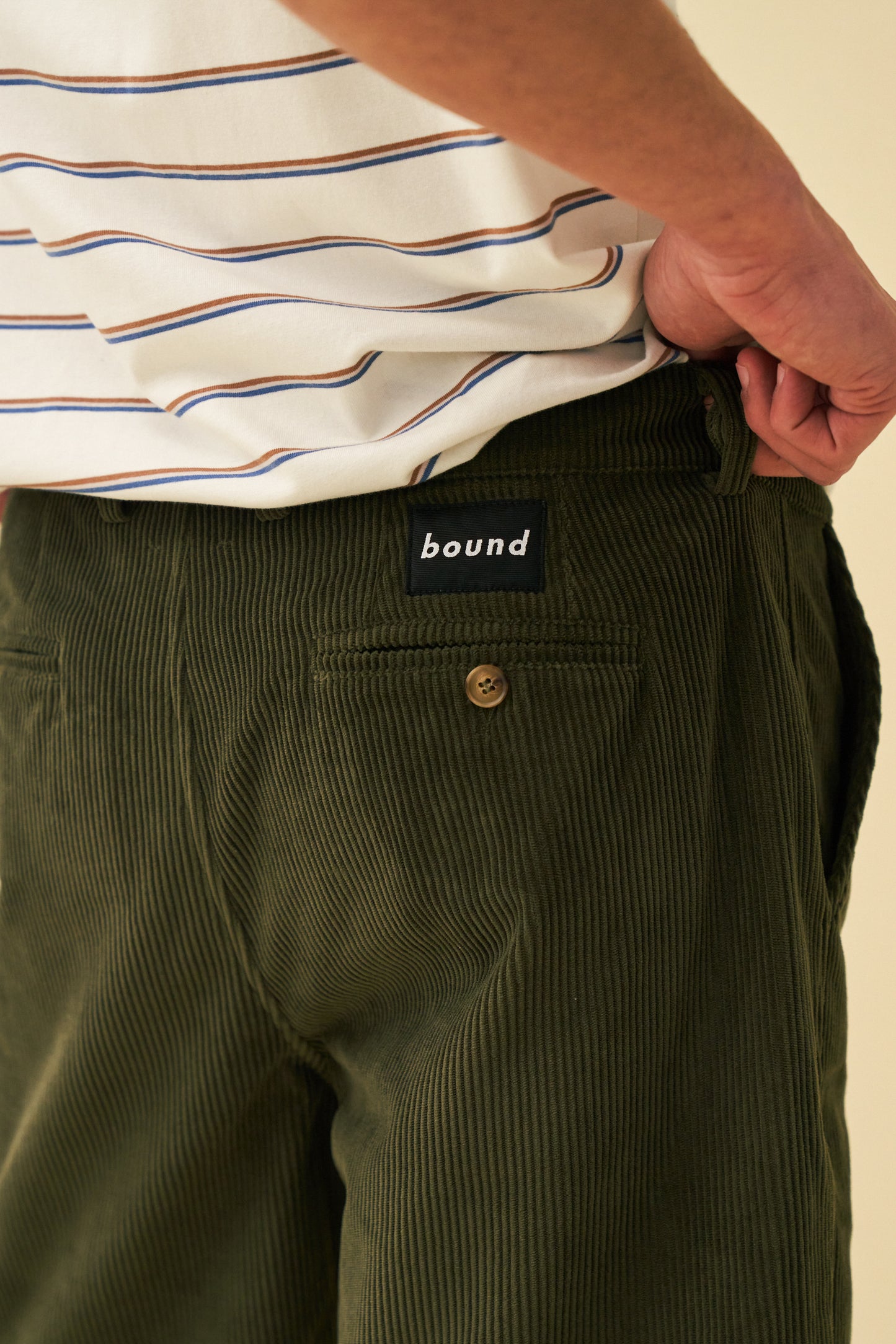bound 'Khaki' Cord Shorts