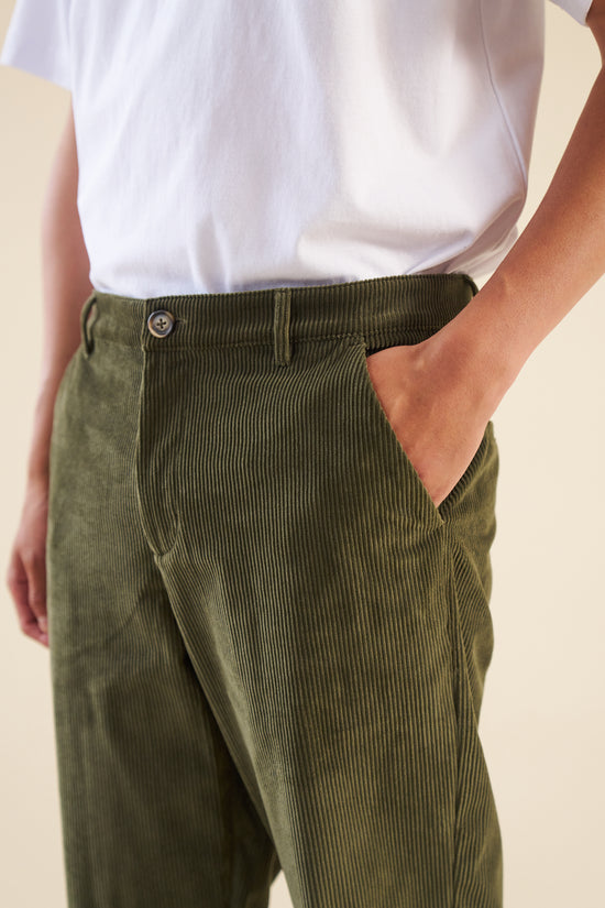 bound Army Green Corduroy Trousers