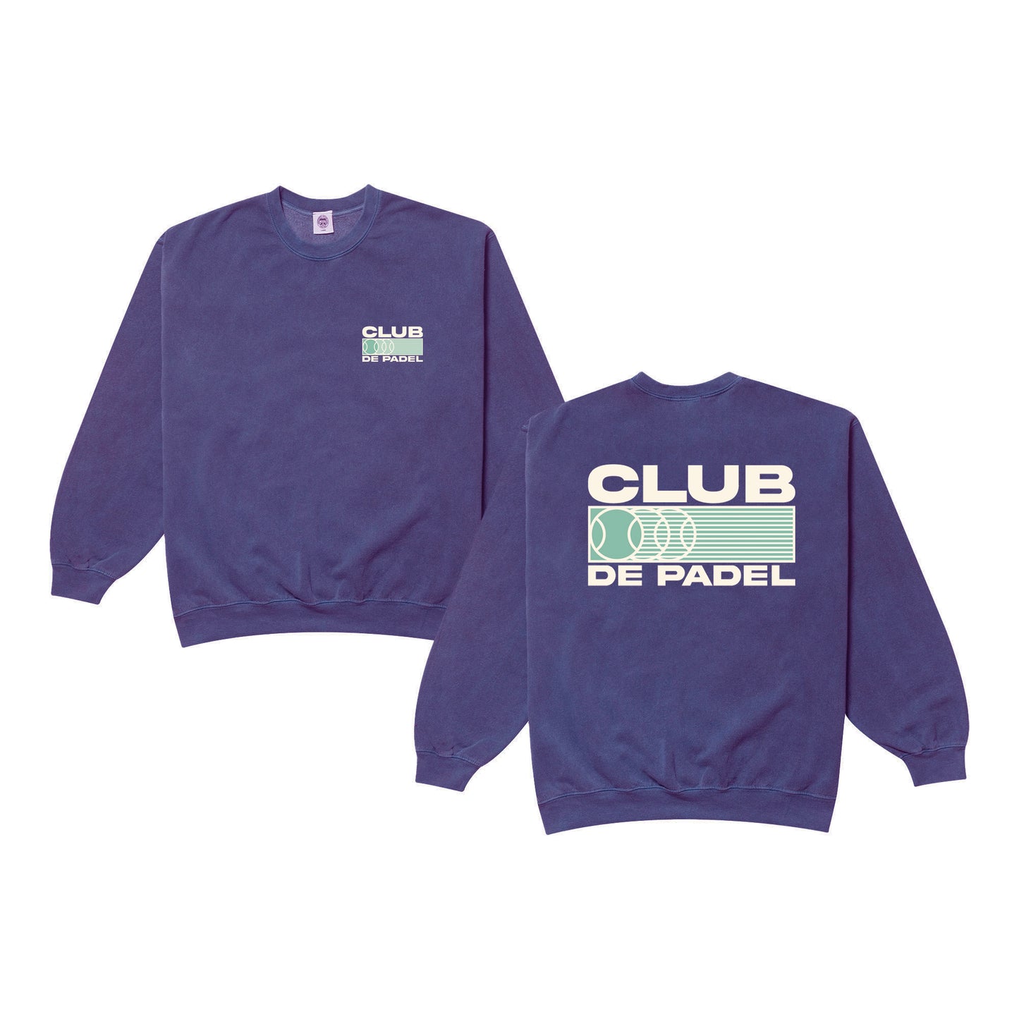 Club de Padel 'Heritage' Vintage Washed Sweater - Violet