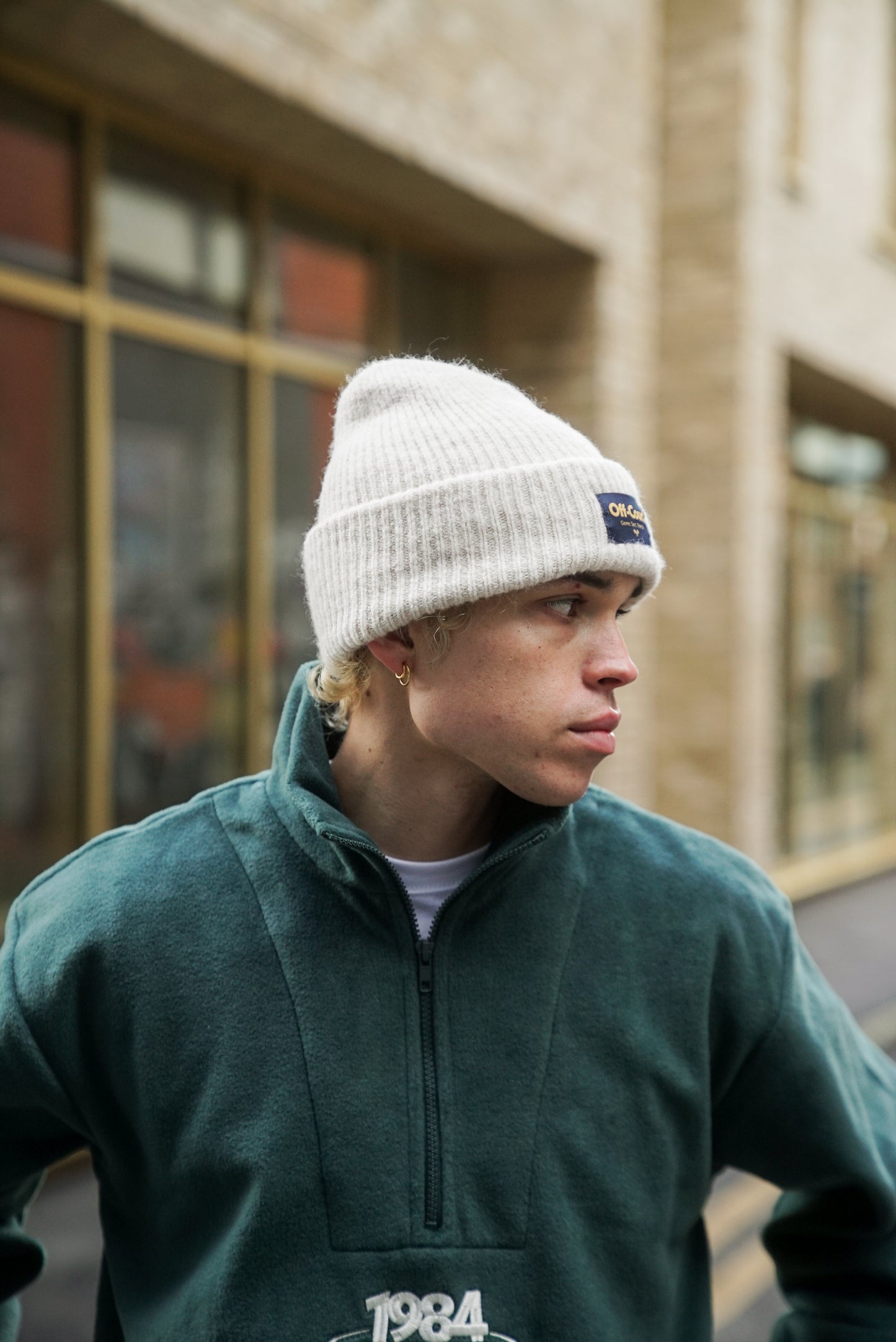 Vice 84 'Off-Court GSM' Cosy Ribbed Beanie - Grey/ Stone/ Black