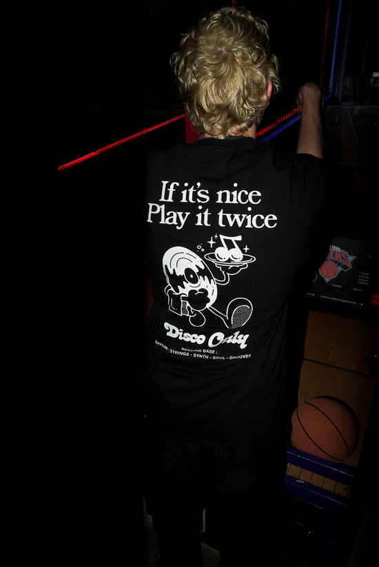DISCO ONLY 'Play it Twice V2' Tee - Black *1 OF 100 EXCLUSIVE*