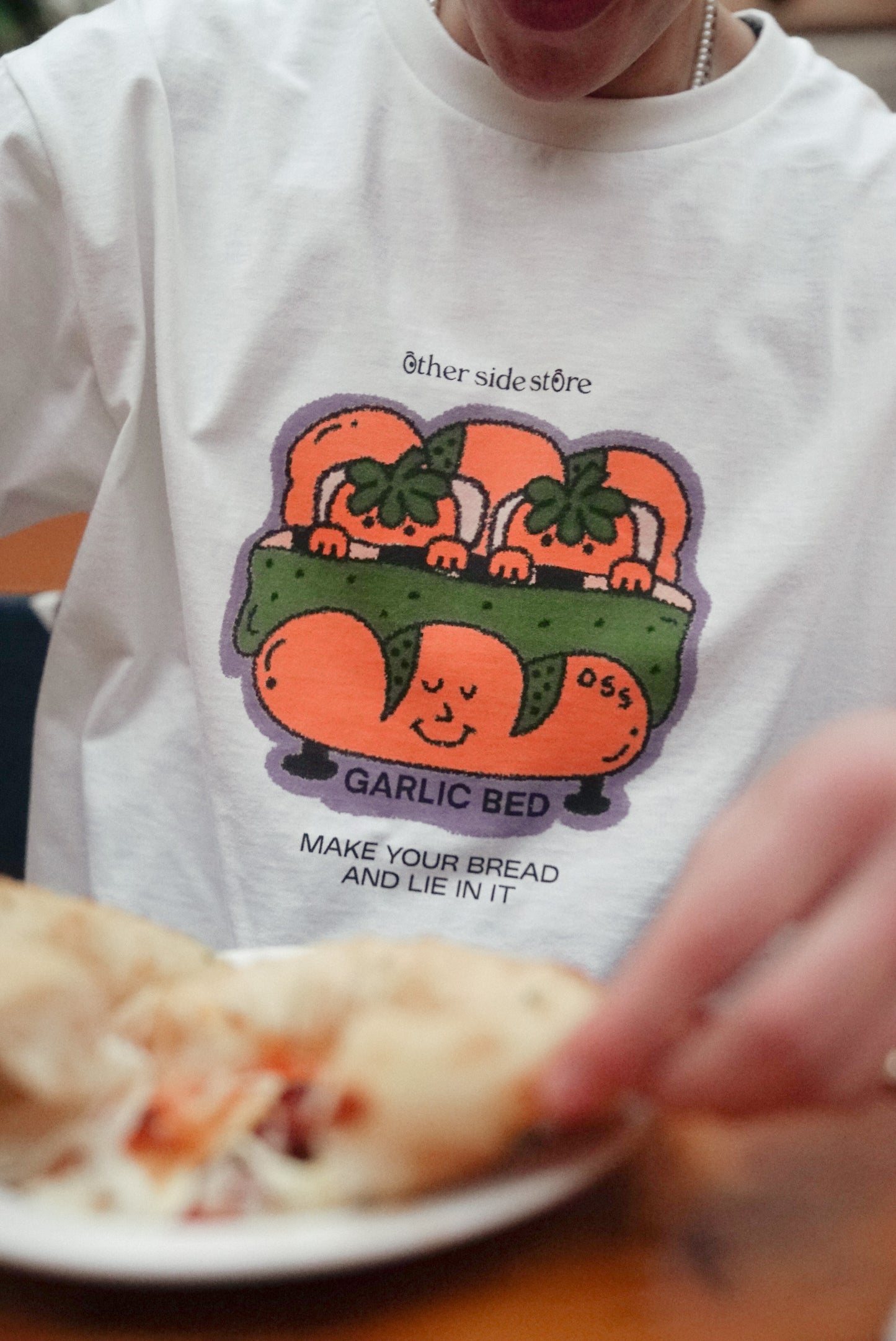 Other Side Store 'Garlic Bed' Tee - White