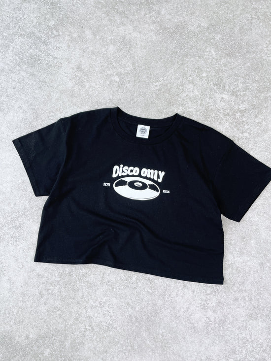DISCO ONLY WMNS 'Mr Phomer' Cropped Tee - Black