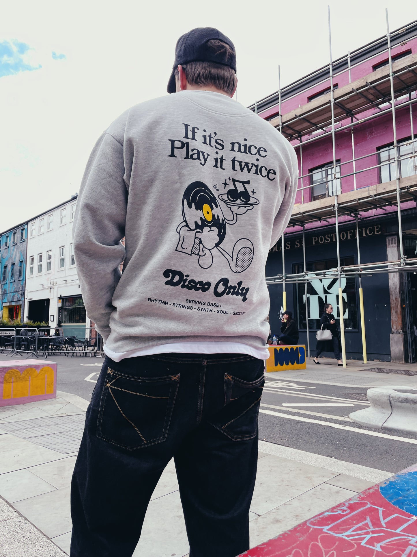 DISCO ONLY 'Play It Twice V2' Sweater - Grey