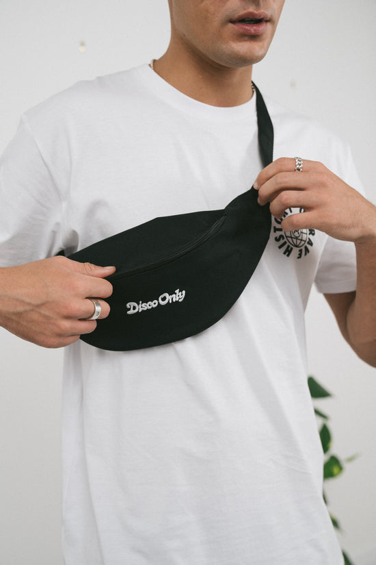 DISCO ONLY Embroidered Bum Bag - Black