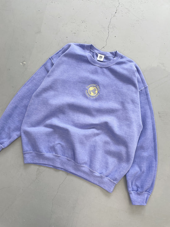 Seasonal Hero 'Aspire' Embroidered Vintage Washed Sweater - Orchid