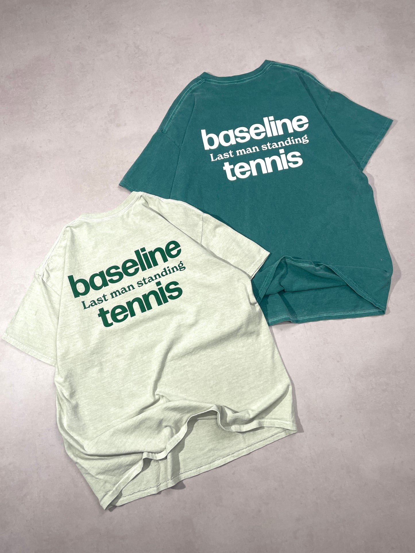 Vice 84 'Baseline' Washed Tees Twinpack - Green/Stone