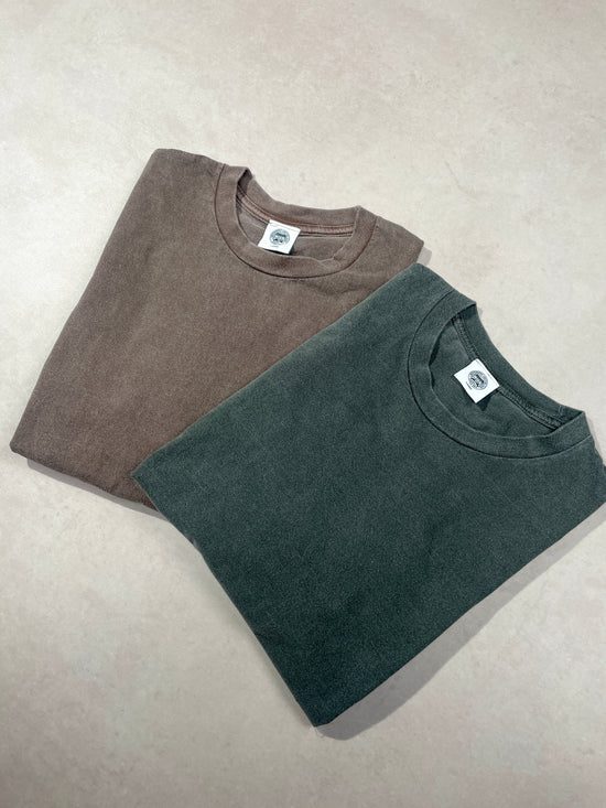 Essentials Vintage Washed Tees Twinpack - Cocoa/Charcoal