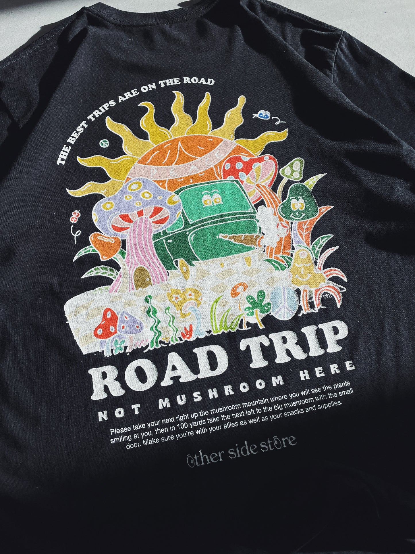 Other Side Store 'Road Trip' Tee - Black