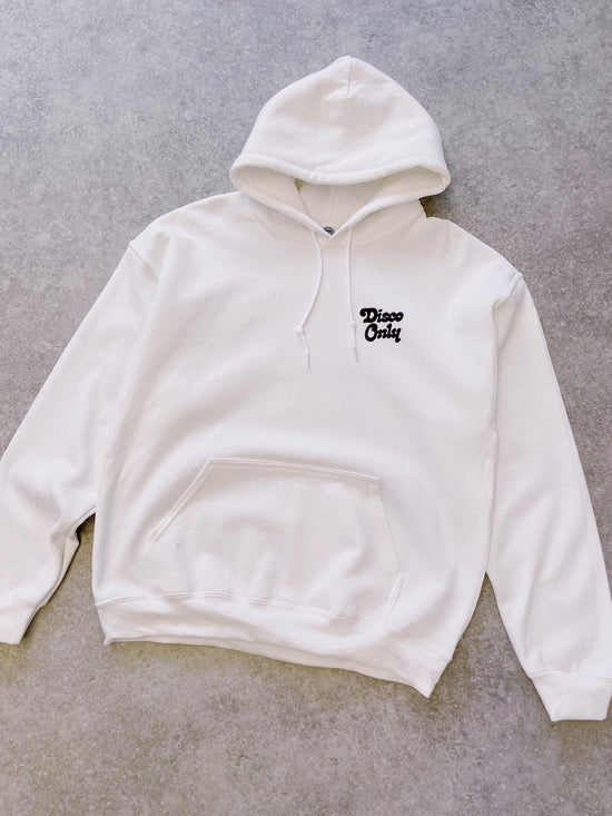 DISCO ONLY 'Play It Twice V2' Hoodie - White