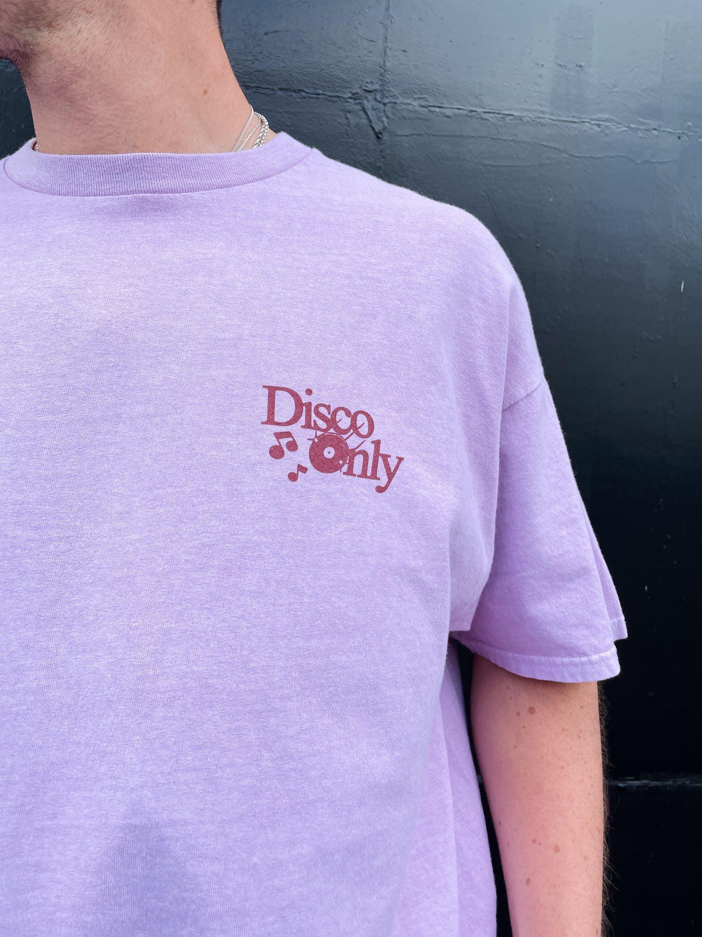 DISCO ONLY 'Business As Usual' Vintage Washed Tee - Pink