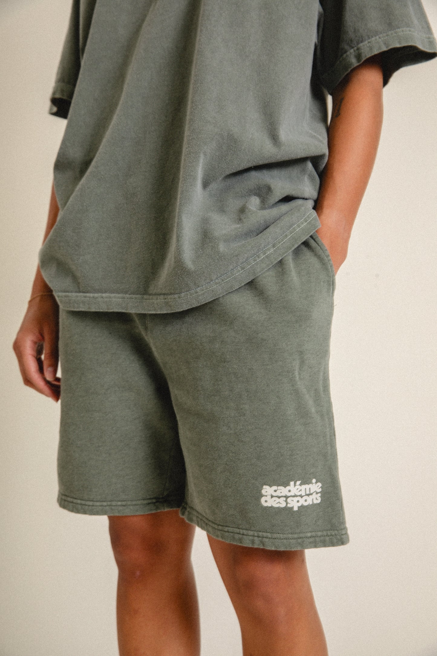 Vice 84 'Académie des Sports' Vintage Washed Shorts - Khaki