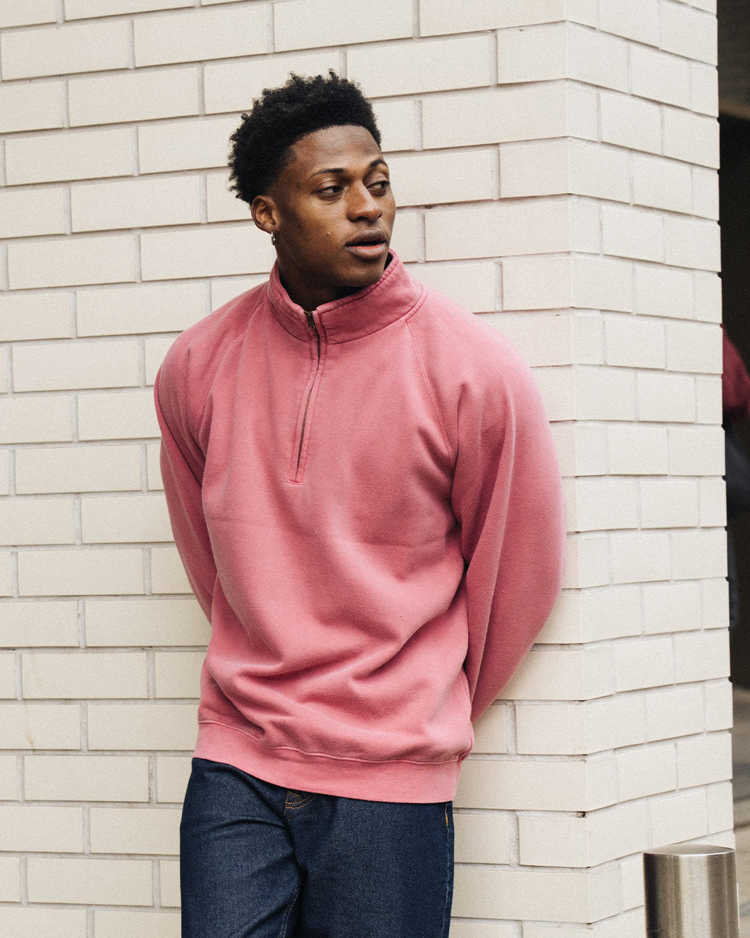 Essentials Vintage Washed 1/4 Zip Sweatshirt Red – UN:IK Clothing