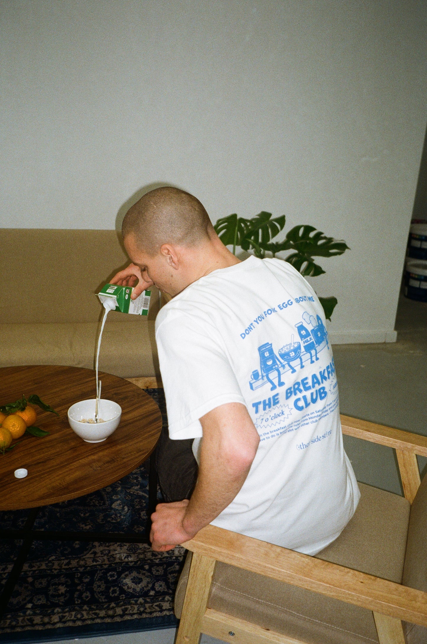 Other Side Store 'Breakfast Club' Tee - White