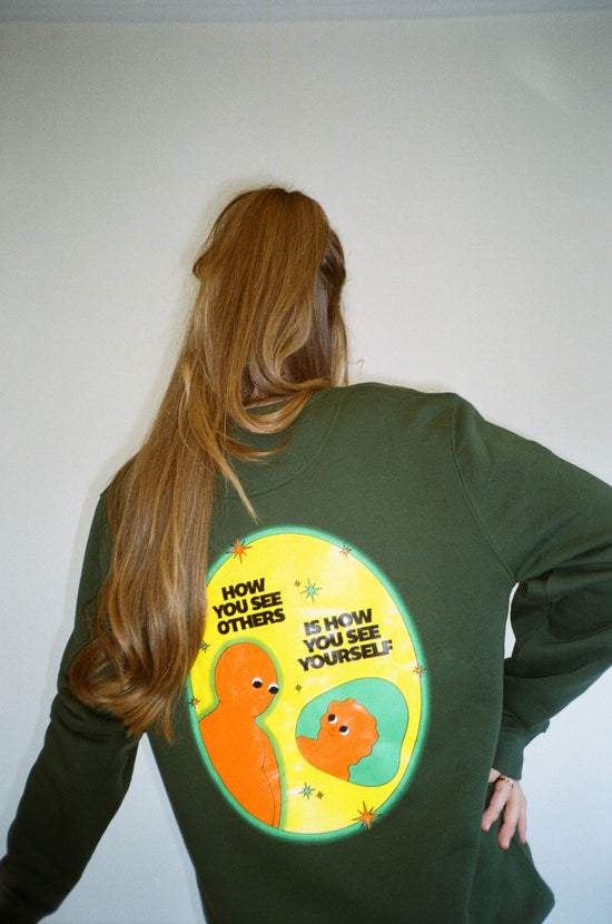 Pleasure Paradox 'How You See Yourself' Sweater - Bottle Green