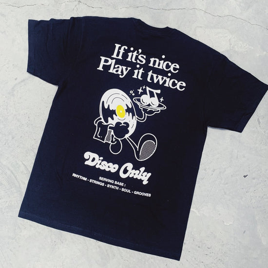 DISCO ONLY 'Play it Twice V2' Tee - Black