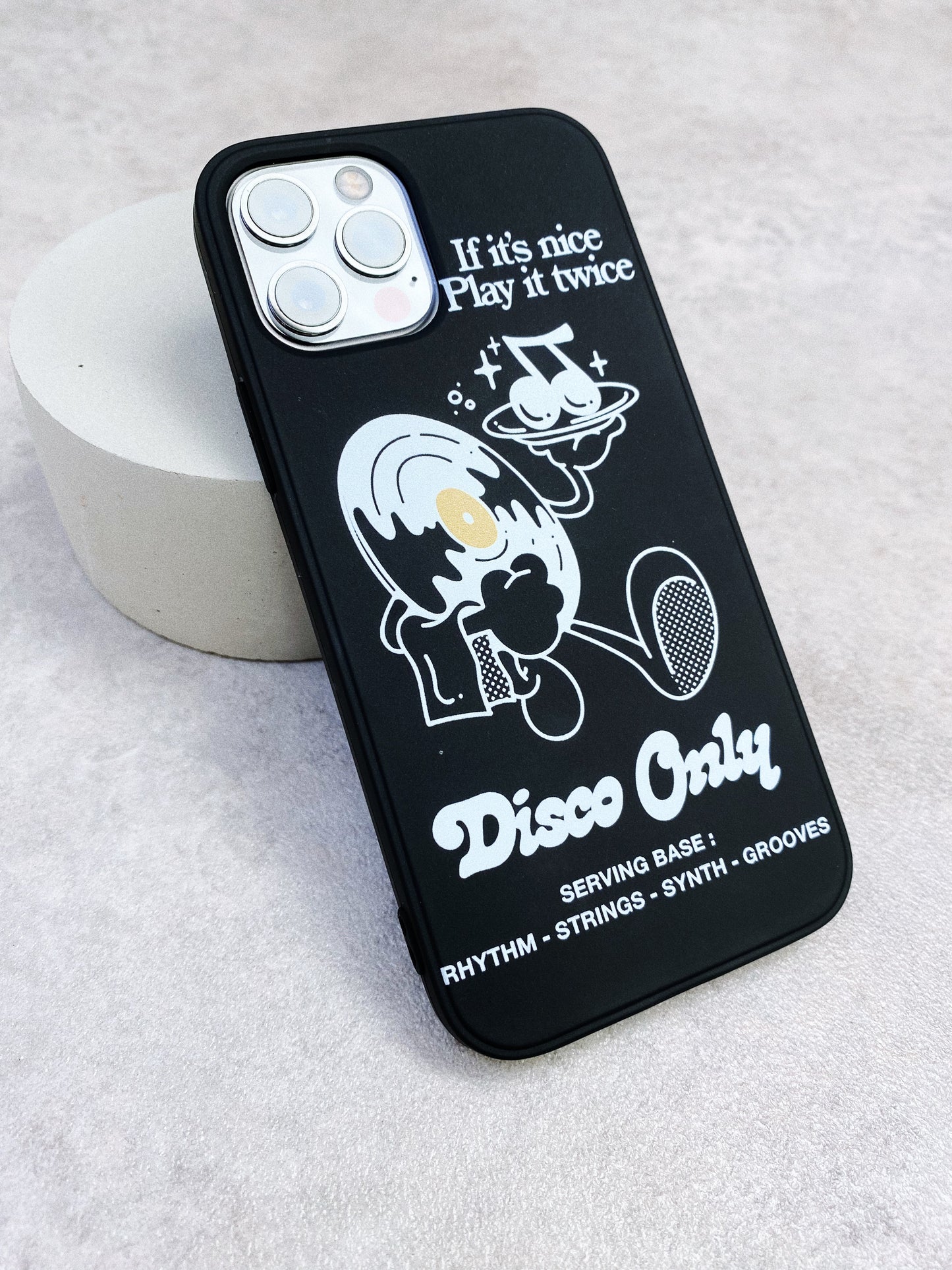 DISCO ONLY 'Play It Twice V2' Phone Case - Black
