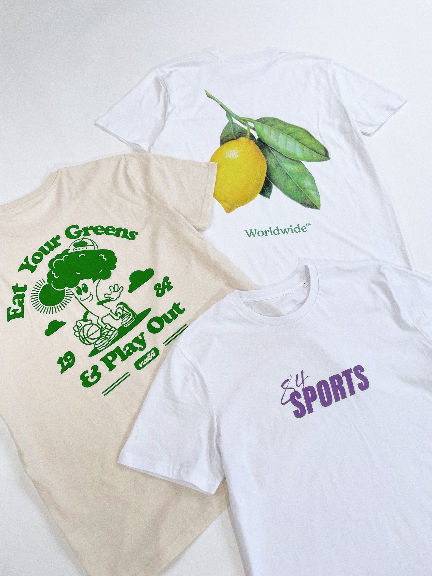 Vice 84 'Eat Your Greens' Tee - Natural