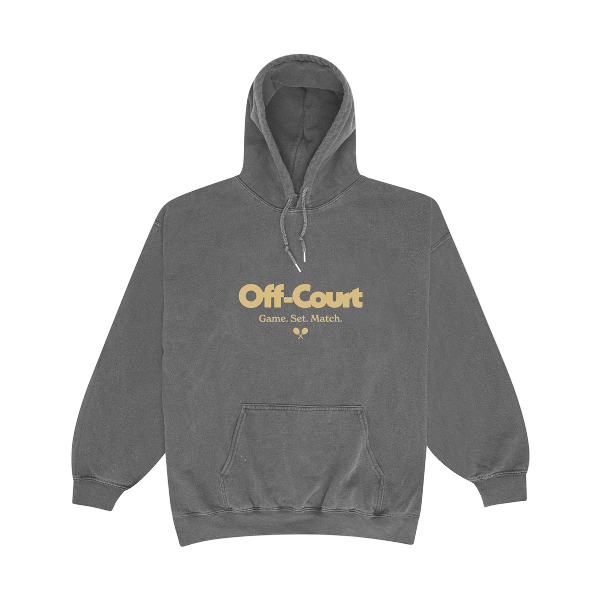 Vice 84 'OffCourt GSM' Vintage Washed Hoodie Charcoal UNIK Clothing