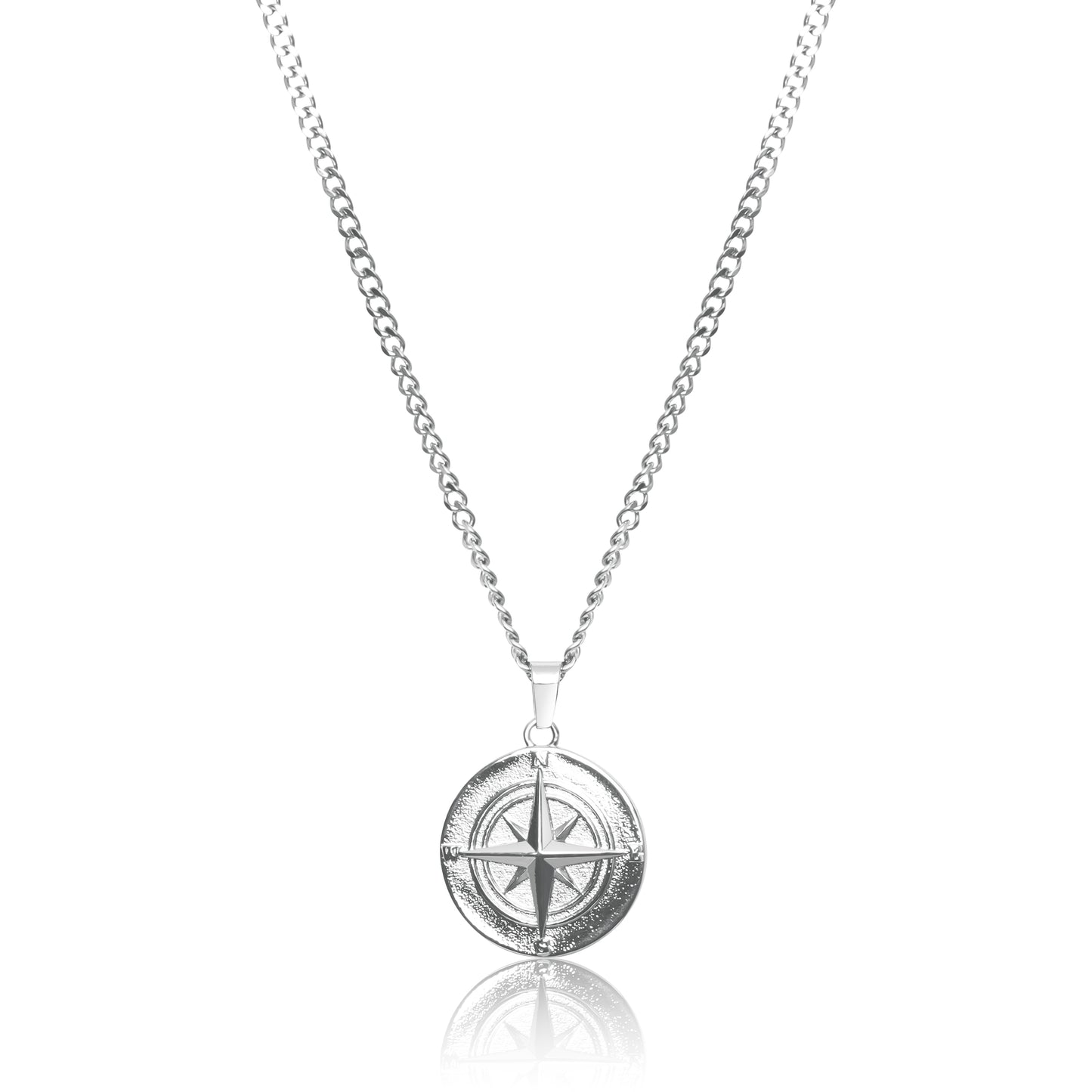 Compass Pendant Necklace - Silver / Gold
