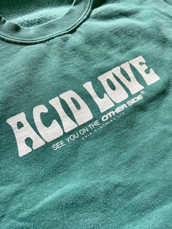 Acid Love 0.06 'Other Side' Sweatshirt - Vintage Washed Teal