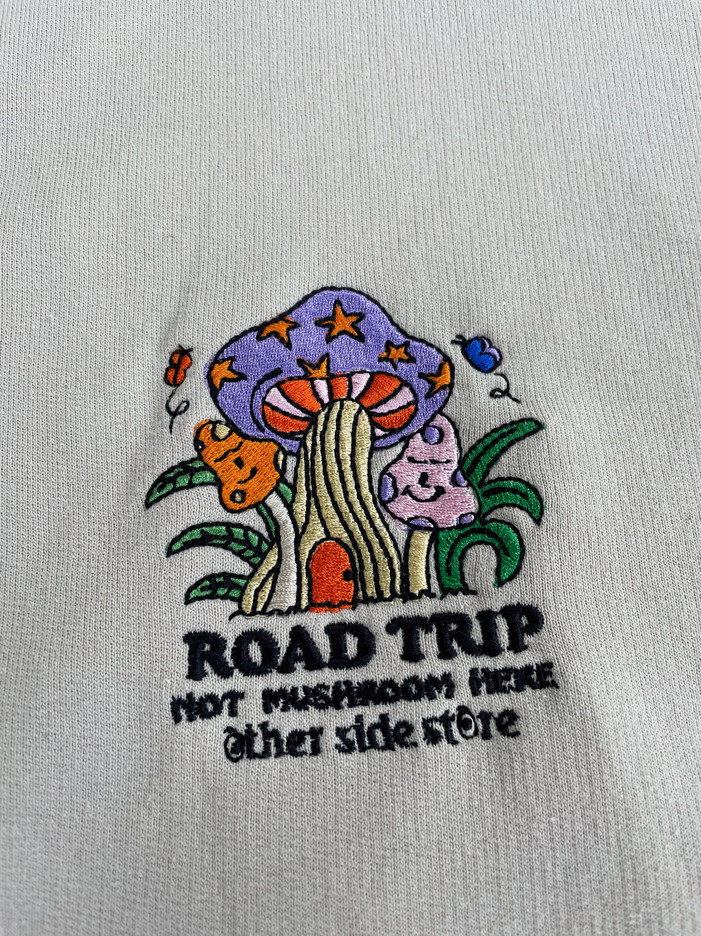 Other Side Store 'Road Trip' Embroidered Sweater - Black / Sand
