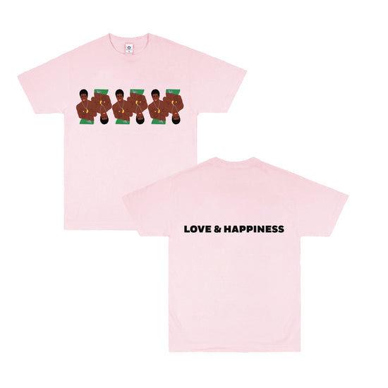 Melé x Club Bad 'Love & Happiness' Tee - Pink