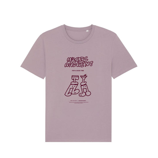 Other Side Store 'Music & Wine' Organic Tee - Lilac
