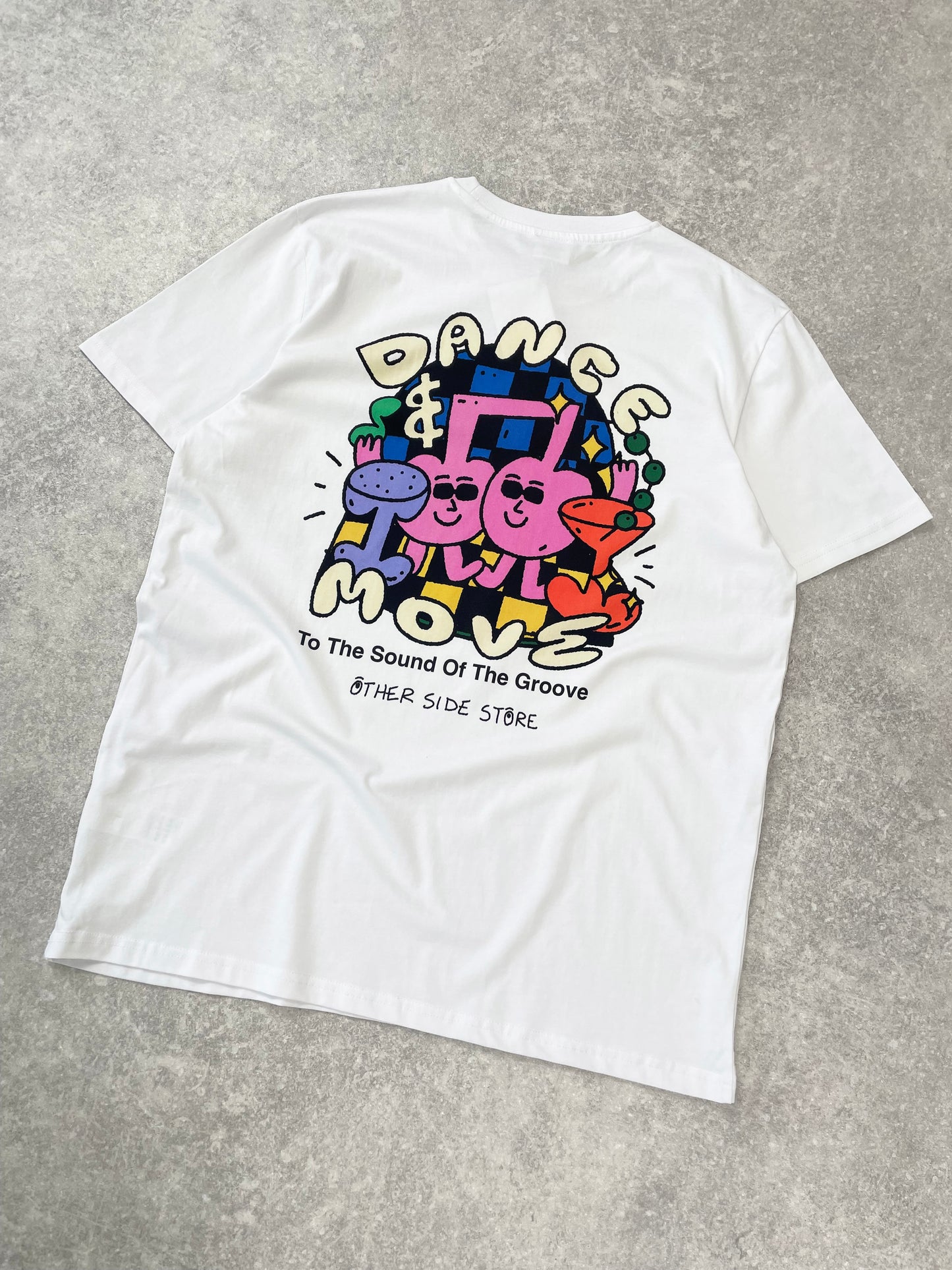 Other Side Store 'Dance and Groove' Tee - White