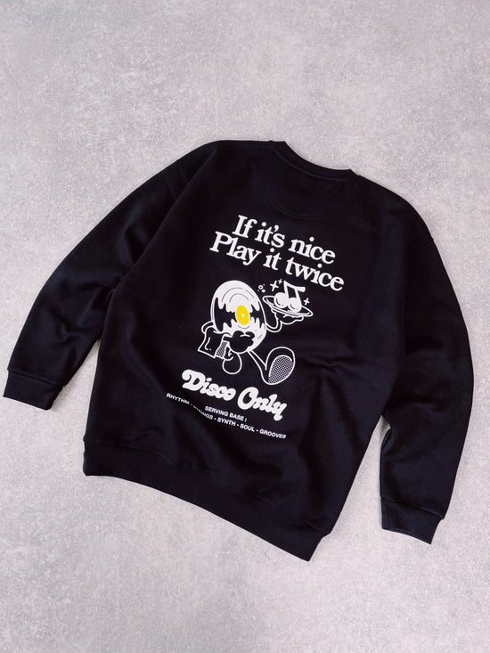 DISCO ONLY 'Play It Twice V2' Sweater - Black
