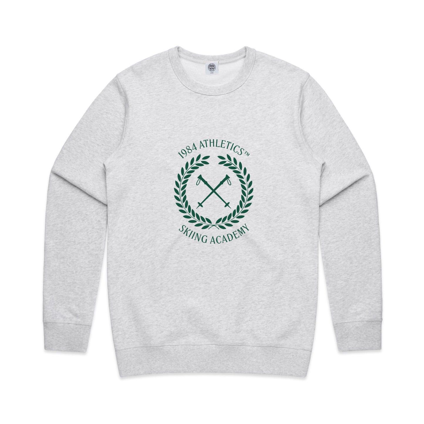 Vice 84 'Ski Academy' Crew Sweater - Ash Grey