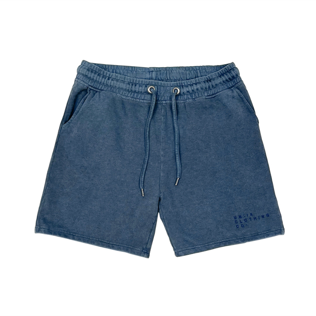 Essentials 'Sets' Vintage Washed Jogger Shorts - Indigo