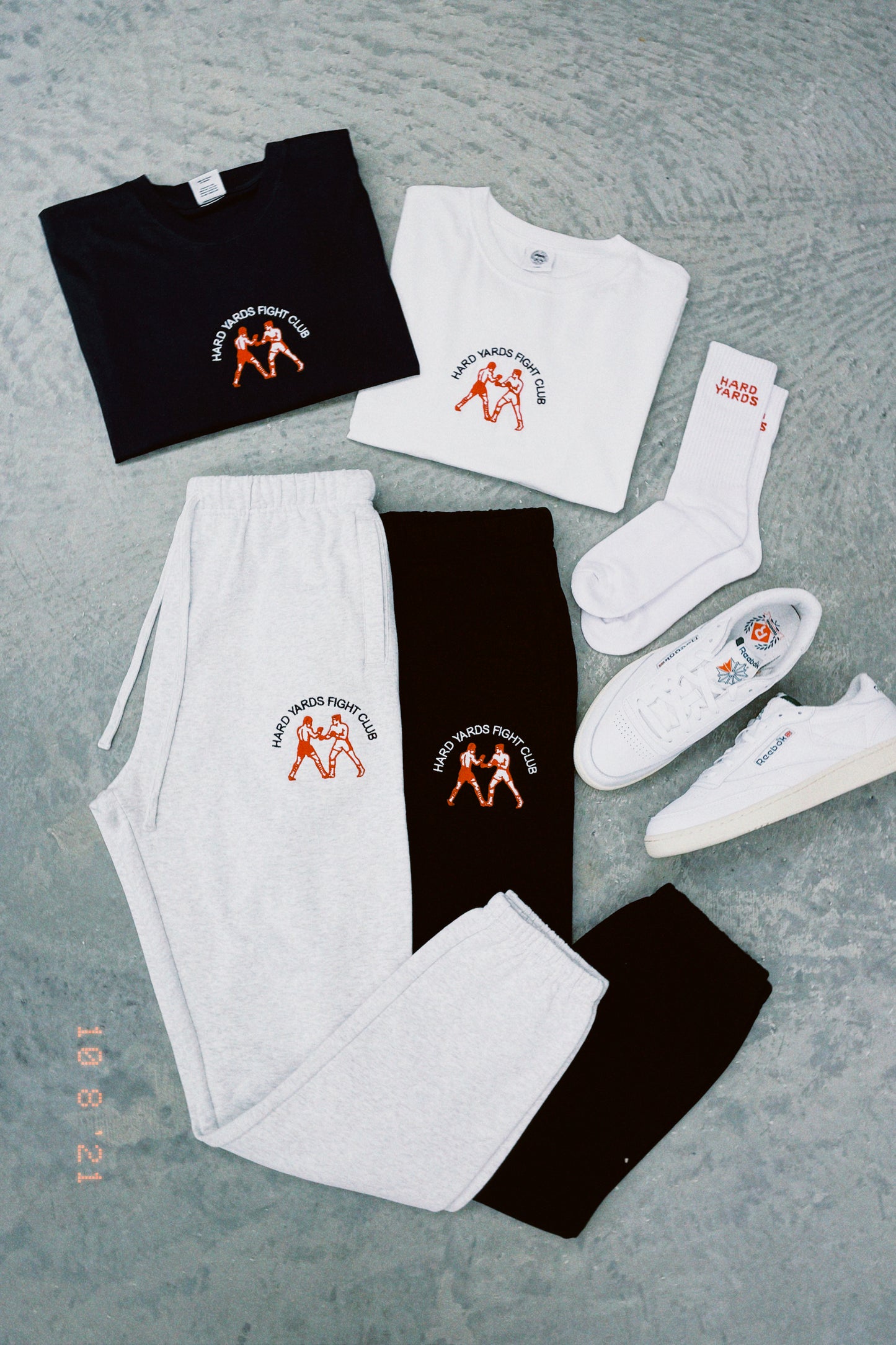 Vice 84 'Hard Yards Fight Club' Embroidered Joggers - Ash
