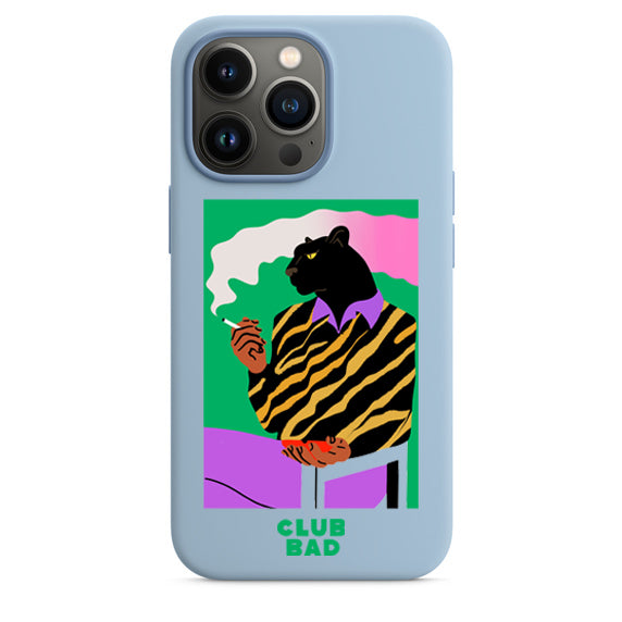 Melé x Club Bad 'Afters Jaguar' Phone Case - Light Blue