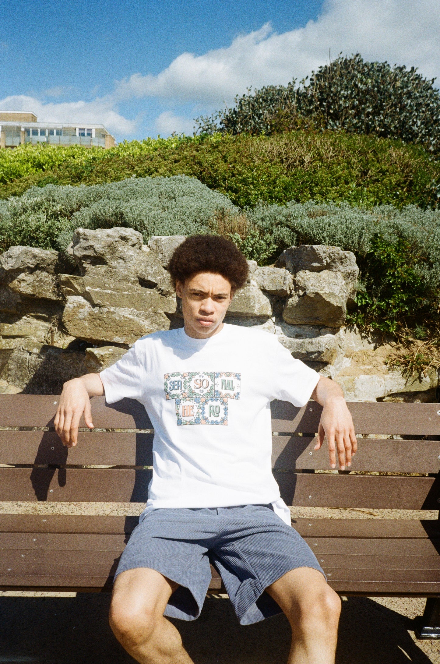 Seasonal Hero 'Mosaic' Tee - White