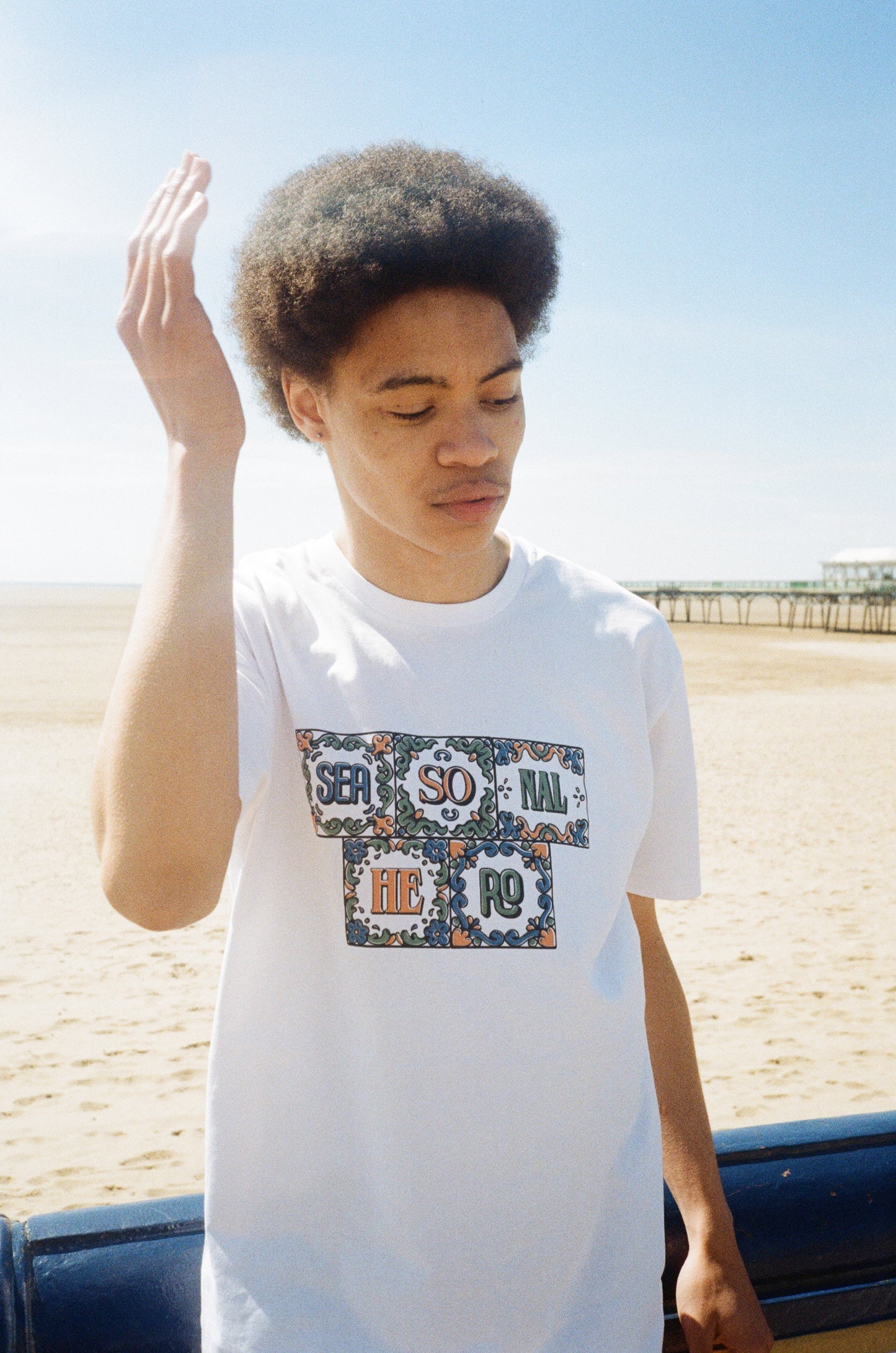 Seasonal Hero 'Mosaic' Tee - White