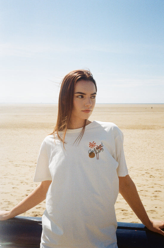 Seasonal Hero 'Palms' Tee - Natural