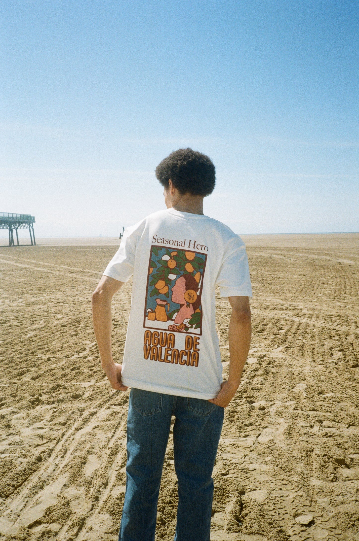 Seasonal Hero 'Valencia' Tee - Natural