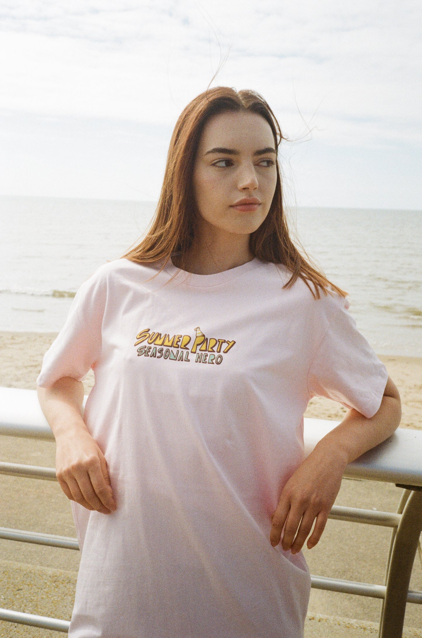 Seasonal Hero 'Summer Party' Tee - Pink