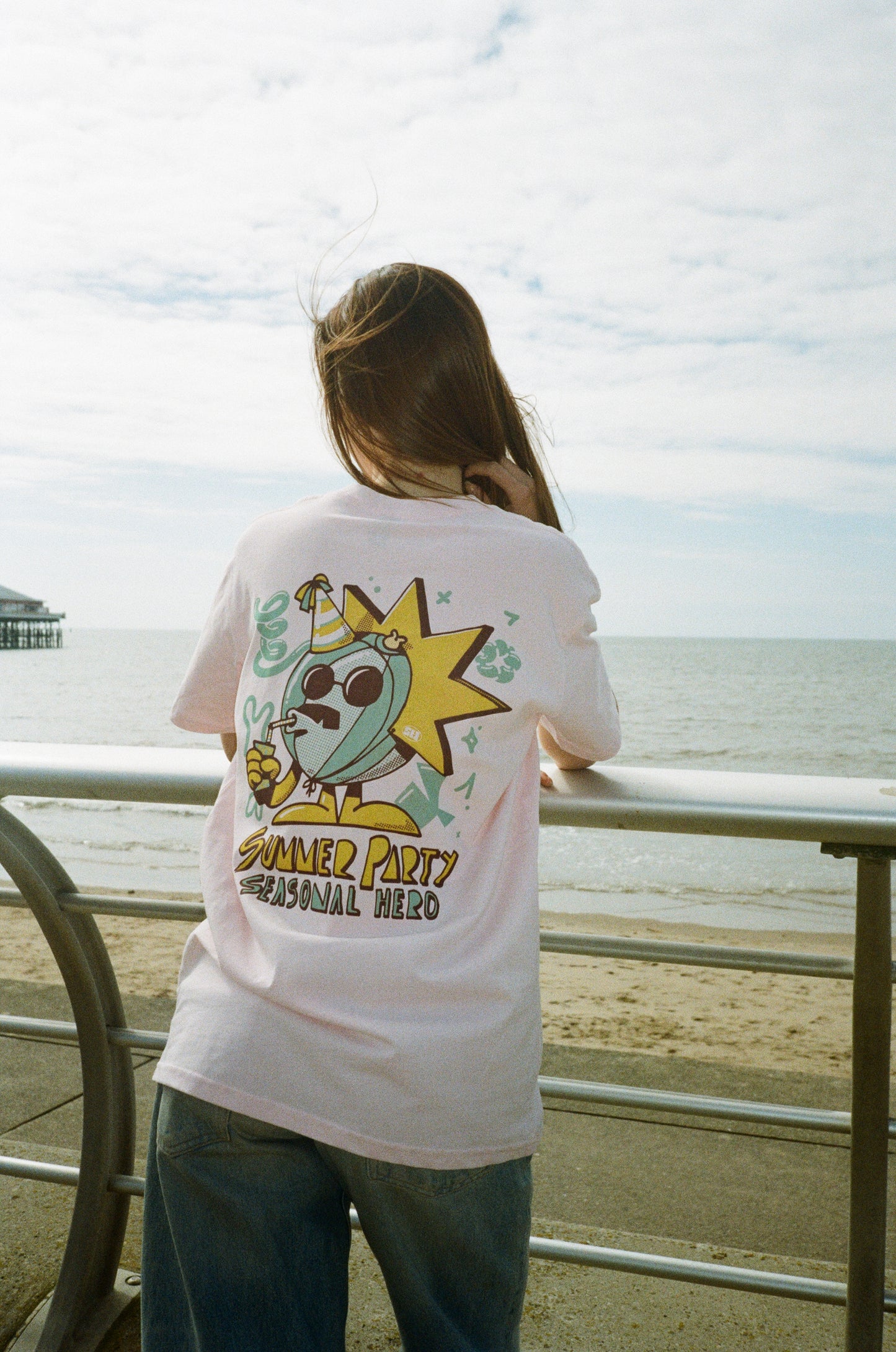 Seasonal Hero 'Summer Party' Tee - Pink