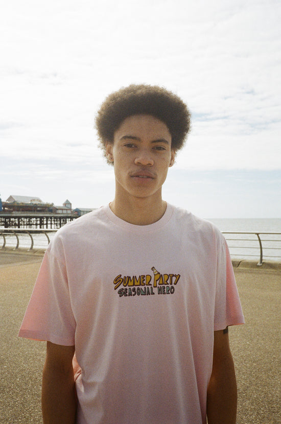 Seasonal Hero 'Summer Party' Tee - Pink