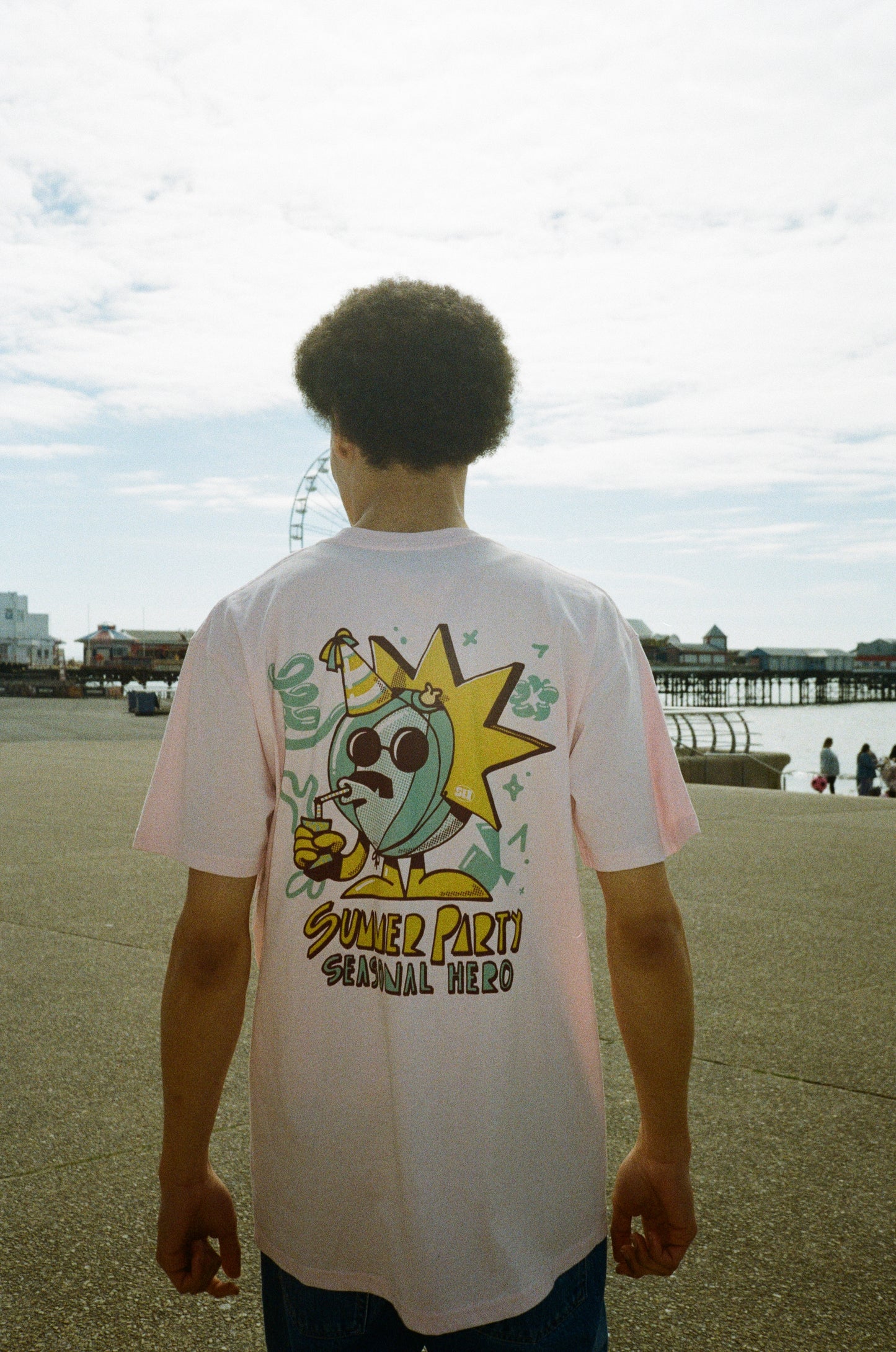 Seasonal Hero 'Summer Party' Tee - Pink