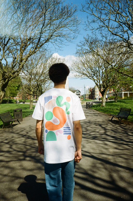 Seasonal Hero 'Summer Abstract' Tee - White