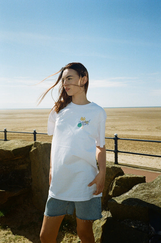 Seasonal Hero 'Palms' Tee - White