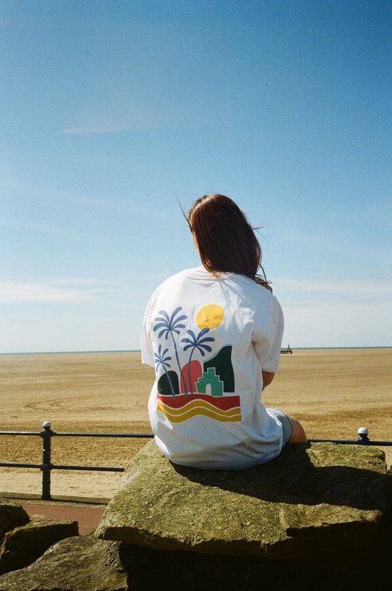 Seasonal Hero 'Palms' Tee - White