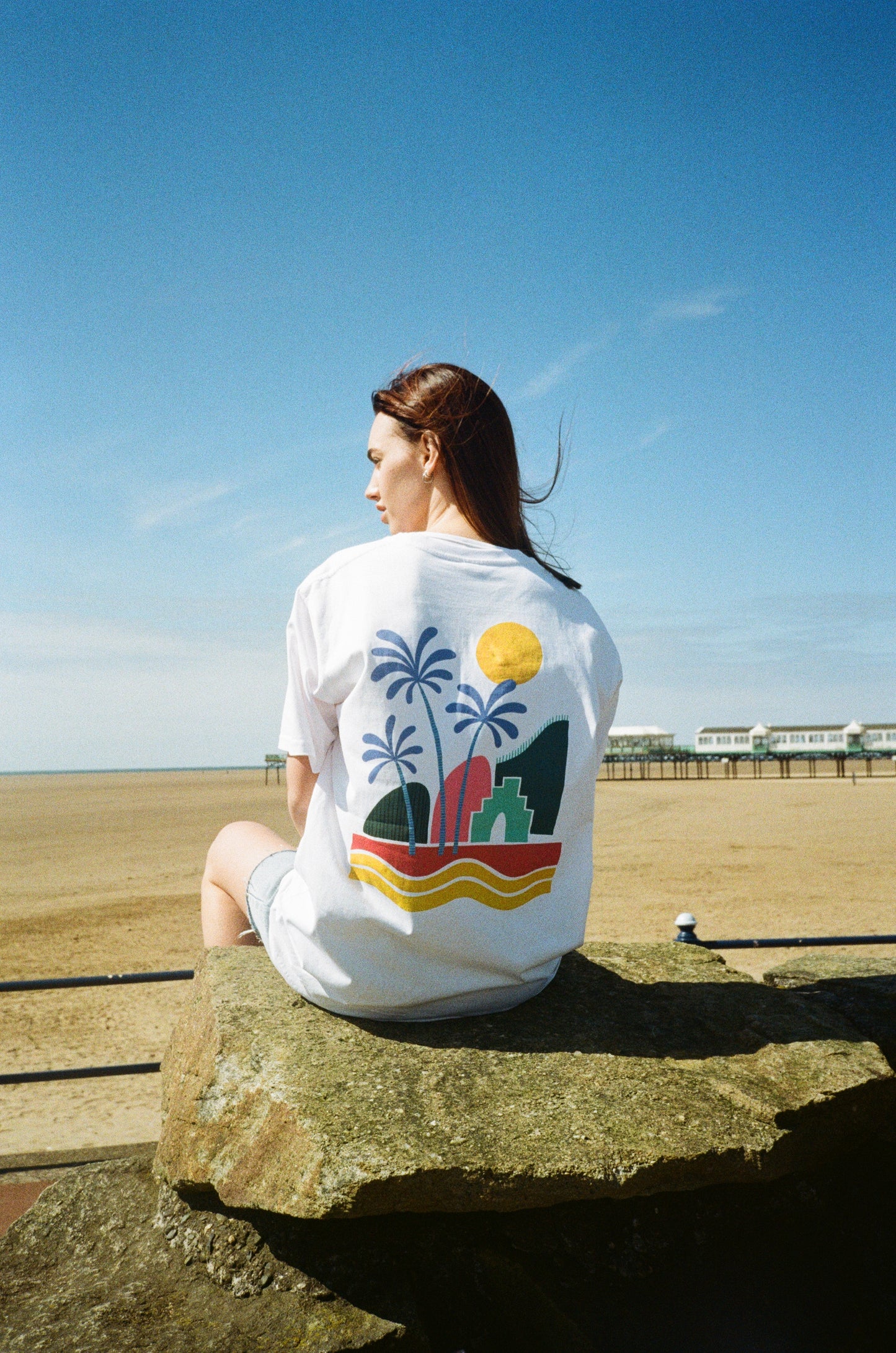 Seasonal Hero 'Palms' Tee - White