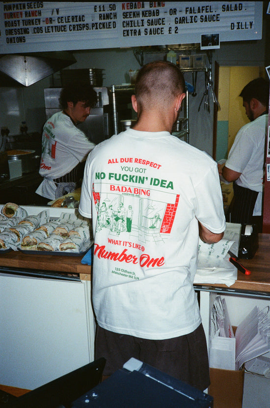 Load image into Gallery viewer, Bada Bing x UN:IK &amp;#39;All Due Respect&amp;#39; Tee - White
